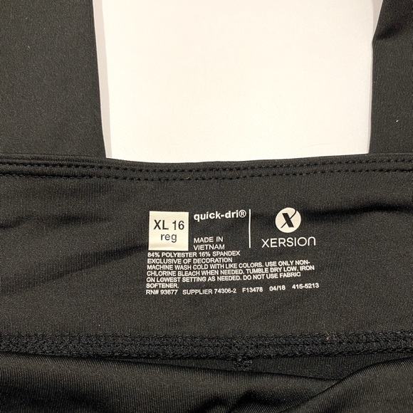 LKNEW Xersion Active Leggings Quick-dri Girl’s XL Black Stripe - Picture 2 of 6